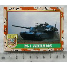 1991 Topps Desert Storm No. 43 M1 A1 Abrams Mairs Battle Tank