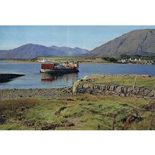 Loch Linnhe Corran Ferry Ship Scottish 1970s Postcard