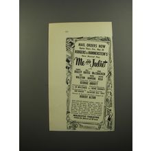 1953 Rodgers & Hammerstein's Me and Juliet Play Advertisement - Mail Orders Now