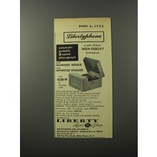 1953 Liberty Music Shops Libertyphone Phonograph Advertisement