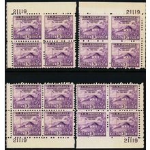 752, Unused (NGAI) Set of Matched Plate Blocks .. Stuart Katz