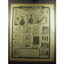 1974 Sativa Sales Ad - Smoke it! With Pipes & Papers from Sativa Sales