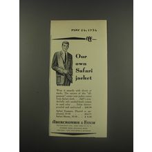 1956 Abercrombie & Fitch Fashion Ad - Our own Safari Jacket