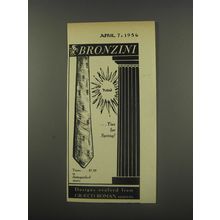 1956 Bronzini Tenos Tie Advertisement -Ties for Spring!