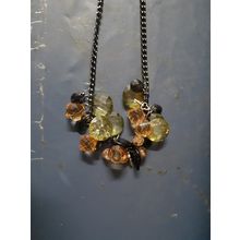 womens black tone necklace with hanging beads