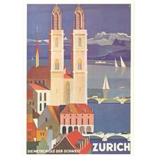 Otto Baumberger Plakat Fur Verkehrsverein Zurich Swiss Poster Postcard