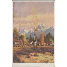 Carl Schaette - By Mountain and Stream, c.1930 - Medici Society Postcard