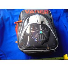 STAR WARS 3-D DARTH VADER Insulated Lunch Bag with Mesh Water Bottle Pocket!!