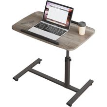 Adjustable Overbed Bedside Table with Wheels Hospital Bed Table Portable Compute