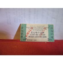 EUSTON, CHILD TICKET, LONDON TRANSPORT c.1971 =