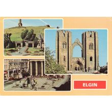 Postcard Elgin, Moray, Scotland multiview. Lady Hill, Cathedral