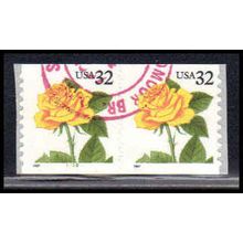 Used 3054 32c Yellow Rose Very Fine CNP Left 1122 PA1889