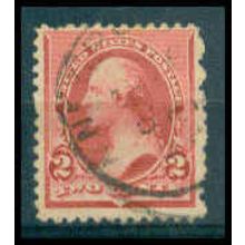 Used 220 2c George Washington Barely Clears Ad on Back M10614