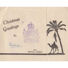 Tripoli Africa Antique Postcard Style Christmas Card & Photo