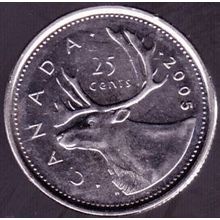 2005 P Canada 25 Cents Coin