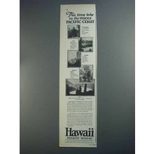1926 Hawaii Tourist Bureau Ad - Whole Pacific Coast