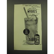 1949 Myers's Rum Ad - Try it! A frosty Rum Collins