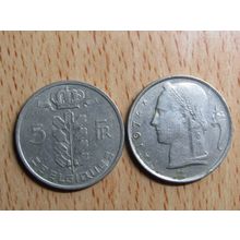 Belgium 1974 5 Franc Belgique (French Text) Coin
