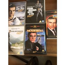 JAMES BOND SEAN CONNERY 5 DVDs OF 007 FILMS with special features see photos.