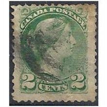 Canada 1889 SG103 2c Dull Sea-Green Good/Fine Used (pin hole).