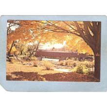 CT West Cornwall Covered Bridge Postcard Bridge Over Housatonic River Worl~35