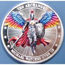 Archangel St Michael. Challenge Coin. 1.50". 87b.