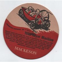 Vintage Mackeson Beer Mat 1920 Eeyat Machine