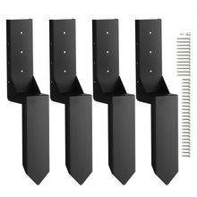 Fence Post Anchor Repair Kit, 4 Pack Inner Diameter 3.5 x3.5 Inches Heavy Du...