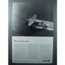 1942 Boeing Pan American Clipper Plane Ad - Daily