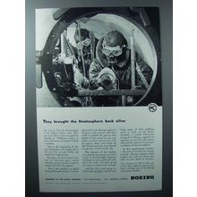 1942 Boeing Plane Ad - Brought Stratosphere Alive