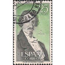 SPAIN, JosÚ de Espronceda, green 1972, 25 Pta