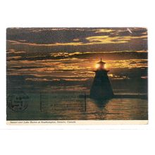 LAKE HURON, SOUTHAMPTON, ONTARIO, CANADA used postcard 1976 pm =