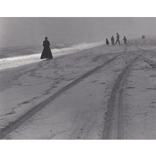 Tracks In Sand Beach Scene New Jersey 1972 American Award Photo RPC Postcard