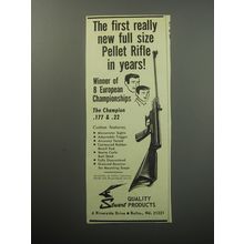 1969 Stuart Champion Pellet Rifle Ad - The first really new full size Pellet