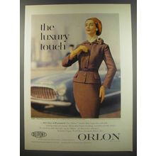 1956 Du Pont Orlon Advertisement - suit by Harry Frechtel - The luxury touch