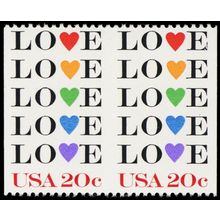 2072a, XF MNH 20¢ Love Stamp Imperforate Between Pair ERROR - Stuart Katz