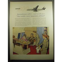 1960 Douglas DC-8 Jetliner Ad - Stewardesses call it Luxurious