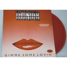 Thunder - Gimme some lovin' 3 track 10" RED vinyl single 10EM148