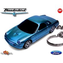 RARE KEYCHAIN BLUE FORD THUNDERBIRD T-BIRD CUSTOM Ltd Ed.