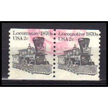Used 1897A 2c Locomotive Fine Pair PA0296