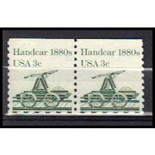 1898 3c Handcar Fine MNH Dry Gum Pair PA0303