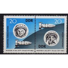 GERMANY DDR [1963] MiNr 0970-71 Zdr ( **/mnh ) Raumfahrt