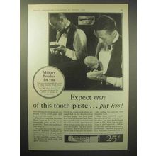 1930 Listerine Tooth Paste Ad - Expect More Pay Less