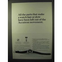 1964 Bulova Accutron Spaceview Watch Ad - All the Parts