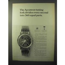 1964 Bulova Accutron Model H Watch Ad - Tuning Fork