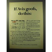 1964 Avis Rent a Car Ad - If Avis Goofs, Do This