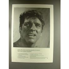 1968 American Cancer Society Ad w/ Burt Lancaster