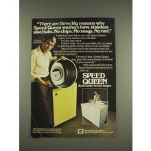 1976 Speed Queen Washer & Dryer Ad - Chuck Connors