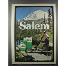 1980 Salem Cigarette Ad - Snowy Mountains