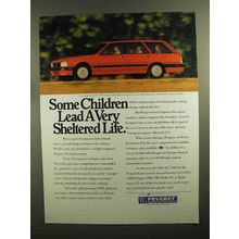 1989 Peugeot 505 Station Wagon Ad - Sheltered Life